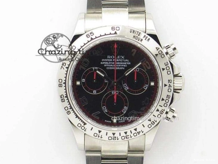 0223 Daytona All Black PVD TWF Best Edition Purple Diamonds Bezel Black Dial on PVD Bracelet SA Lightweight 2446